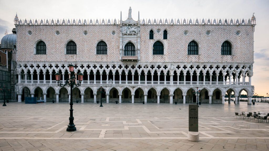 Dogenpalast in Venedig Italien während Covid
