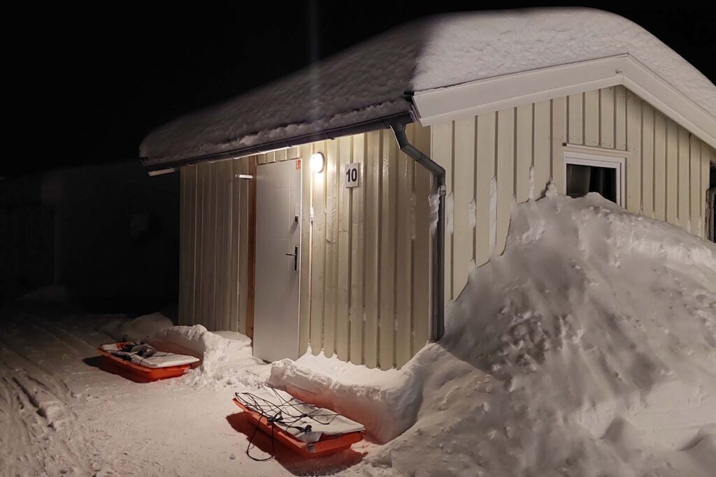 Norwegen Winter in Hütte